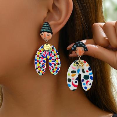 Серьги-куклы в виде персонажей мультфильмов для мужчин и женщин