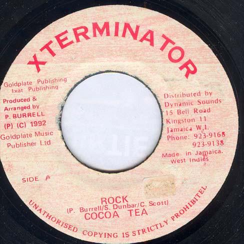 7inch Record COCOA TEA Rock NONE XTerminator 1992 Jamaica Reggae Ska Dub Used