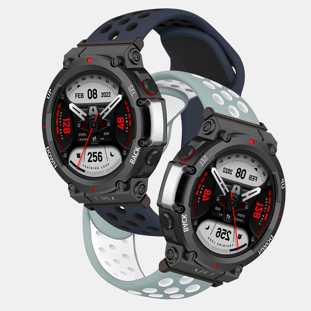Дышащий силиконовый ремешок для умных часов Huami Amazfit T-Rex 3, спортивный браслет, ремешки для Amazfit T Rex Trex Pro Ultra Correa