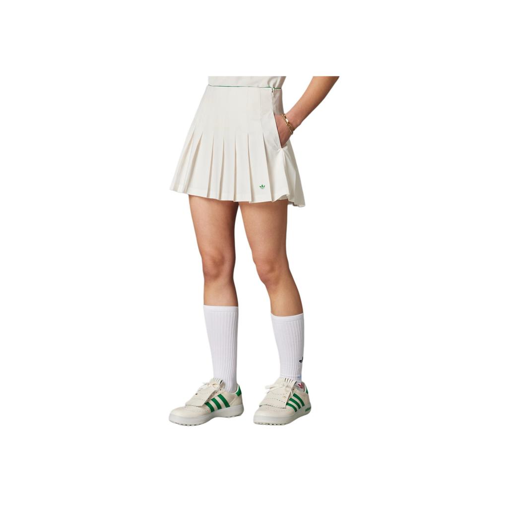 adidas Оригинальные плиссированные шорты-юбка SS25 Модные Мягкие Удобные Универсальные Повседневные Юбки Женские Юбки Меловой-Белый JC6769