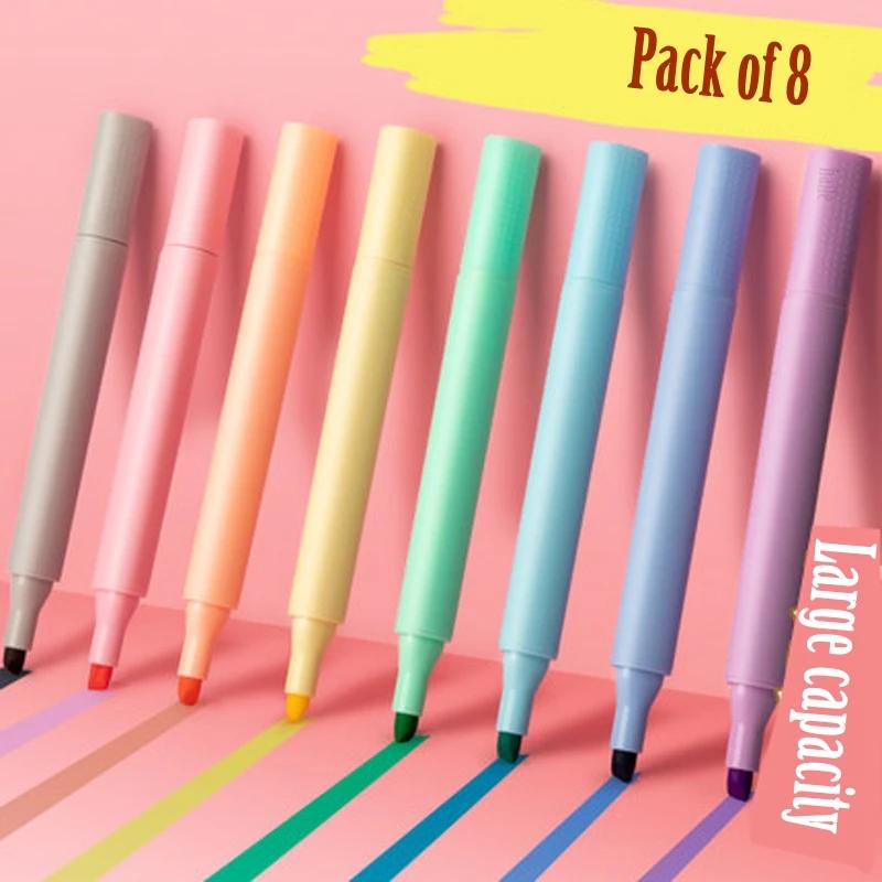 8 шт., маркер серии Macaron, художественные маркеры, пастельные флуоресцентные ручки, граффити, рисование, школьные и офисные канцелярские принадлежности