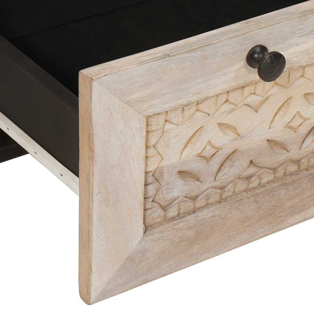 Nightstand White 50 x 33 x 62 cm Particleboard