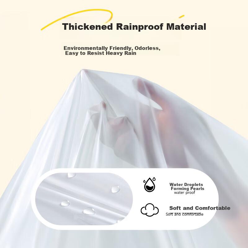 Disposable Raincoat for Children, Thickened Card-Style Long Full-Body Storm Protection, Transparent Rain Poncho, Hiking And Cycling