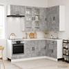 Kitchen Unit LUCCA 8 pcs Concrete Grey Engineered Wood