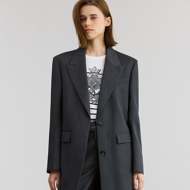 LILY wool containing vintage style long suit