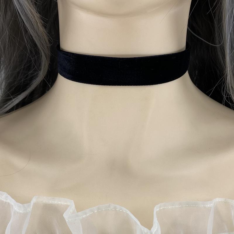 Бархатное колье-чокер, готическое винтажное колье-цепочка для девочек и женщин, черное колье-чокер, модные украшения на шею, аксессуары для воротника