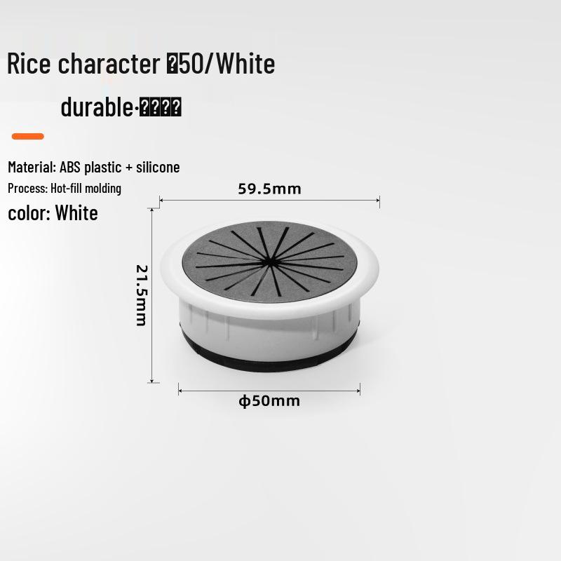 Desk Cable Management Box, ABS Plastic Round Cable Hole Cover, Decorative Wire Box