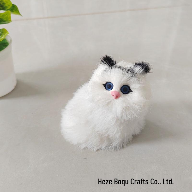 Мини-фигурка мяукающего котенка - Ручная работа, животное-украшение для сувенирных магазинов и достопримечательностей