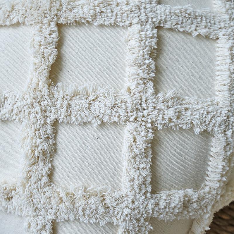 45X45Cm Single Pillowcase Without Pillow Core Bohemian Tufted Tassel Pillowcase Diamond Cushion Cover Nordic Rectangular Sofa Waist Pillow