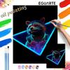 Neon Rocket Raccoon Oil Art Painting Kit Home Wall Decor Handmade Gift Galaxy Superhero Room Wall Hanging Art Decor DIY Crafts 130