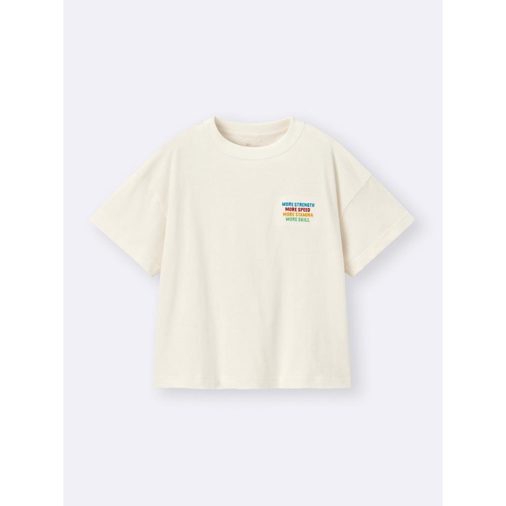 GU by Uniqlo Детский унисекс большой графический T логотип One pointT 