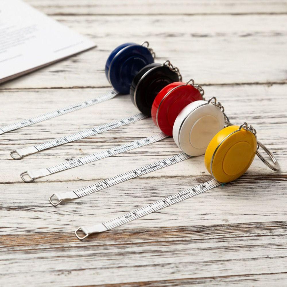 Red Small Keychain Fashion Clothes Measuring Tape Durable Gift Tape Measure  Outdoor