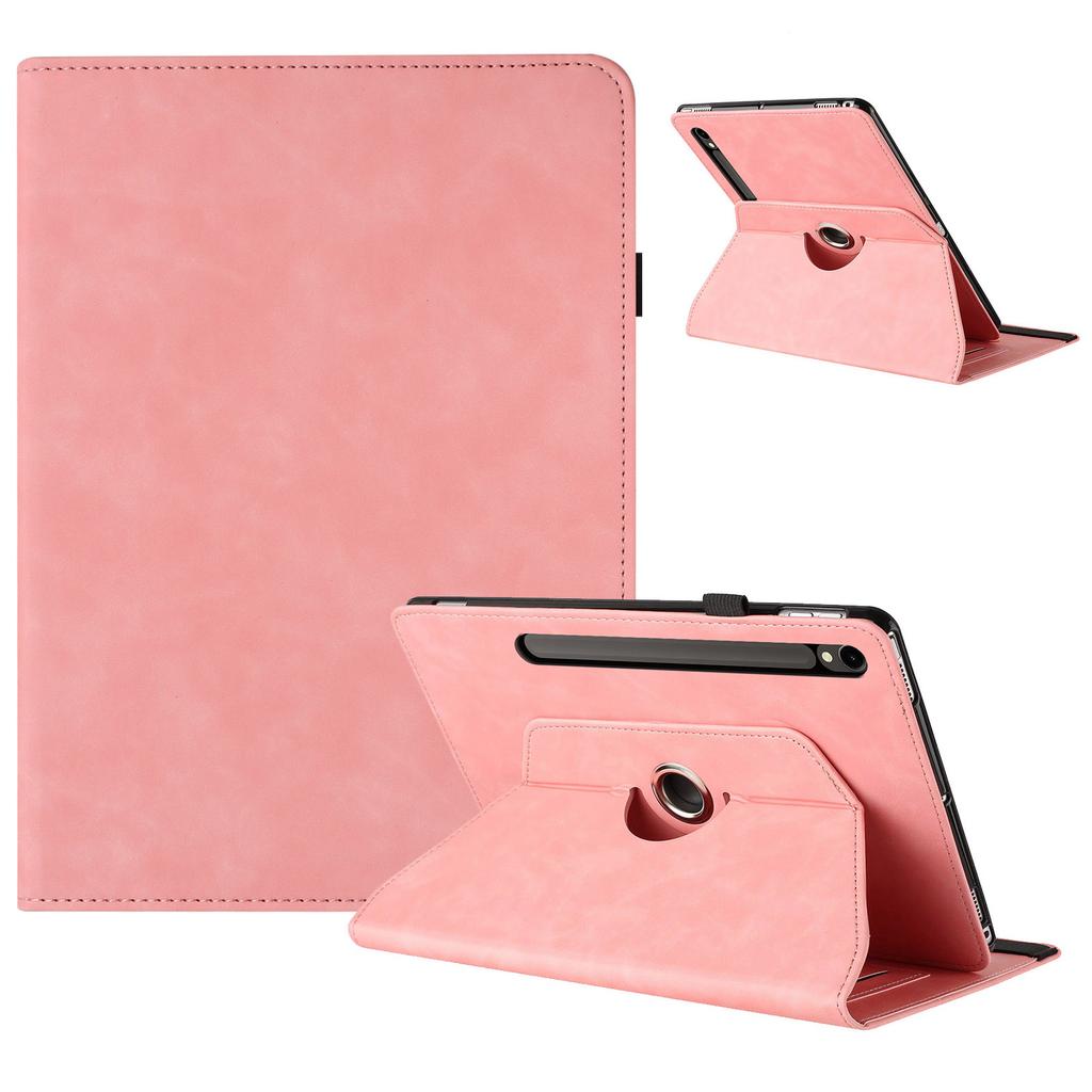Чехол для планшета для Samsung Galaxy Tab S10 FE/S9 FE/S9 Вращающаяся подставка Однотонный чехол из ПУ кожи