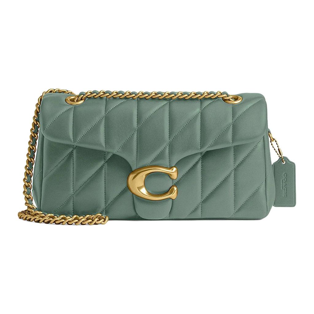 Coach Tabby 26 Logo Snap Closure Napa Leather Crossbody Shoulder Bag Medium Women bags Green CP150-B4SG