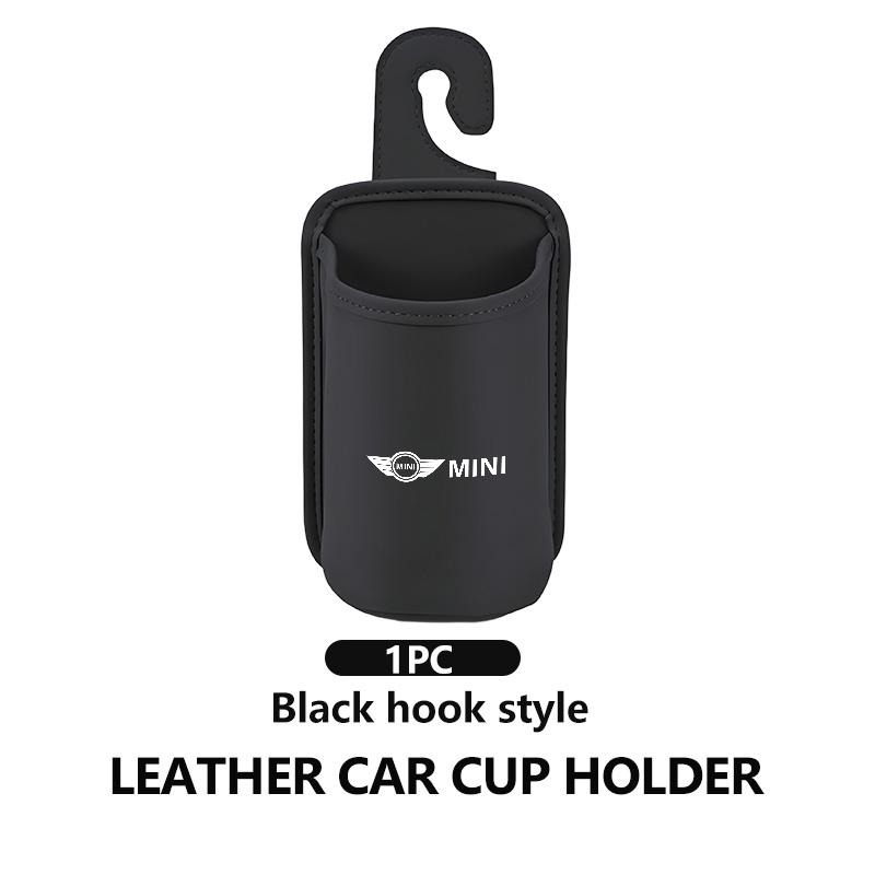 Car Leather Cup Holder Hang Drink Storage Box Accessories For MINI Cooper R55 R56 R57 R58 R59 R60 R61 JOHN COOPER WORKS pwaxk99