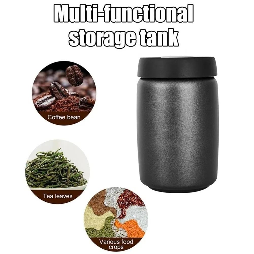 Нержавеющая сталь Кофейные зерна Вакуумная герметичная кувшин Сохраняет свежесть 400 800 1200 мл Кофейная вакуумная банка Большая емкость Чайная банка