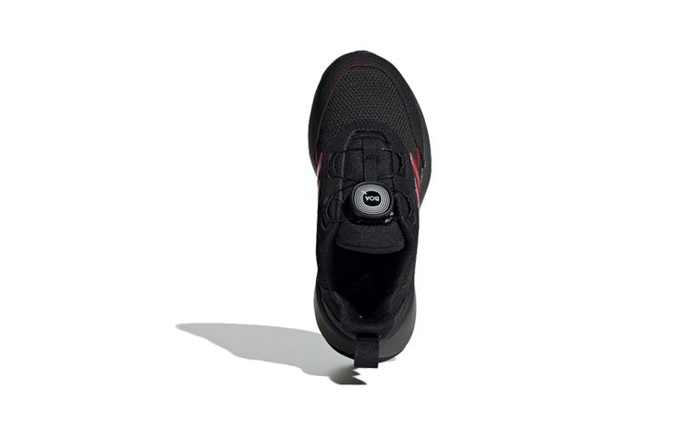 adidas Rapidarun Boa Амортизация Низкие Детские Беговые Кроссовки Черно-Красные Для Детей Возрастом 3 7 Лет FU7314