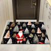 Merry Christmas Pattern Mat Outdoor Non-slip Easy To Clean Cat Rug Resistant Doormat Washroom Entrance Decor Washable Carpet