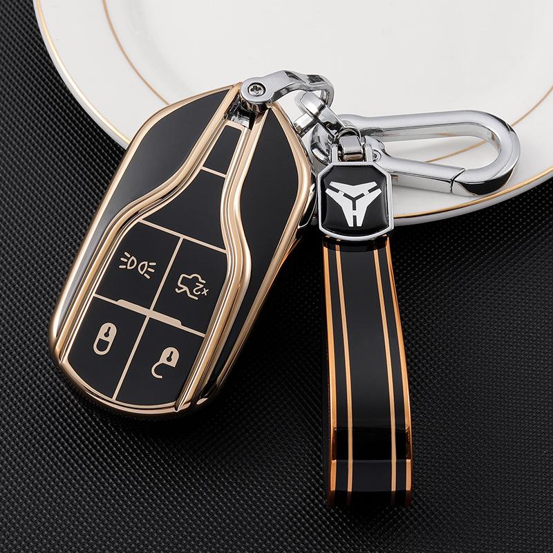 Maserati Key Cover for Levante, Levante SUV, and Ghibli - Protective Shell with Keychain.