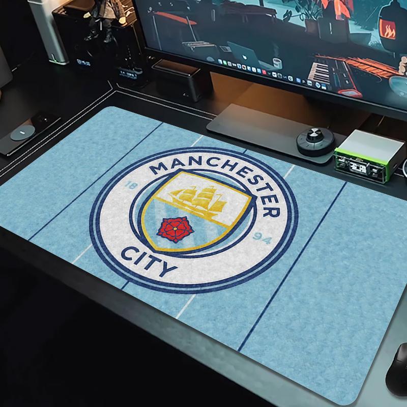 Manchester City Print Cushion Non-slip Laptop Tablet Big Mousepad XXL Mat Mini PC Playmat With Lock edge