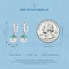 WOSTU 925 Sterling Silver Green Turtle White Pearl Drop Dangle Earrings For Women Summer Beach Jewelry Gift