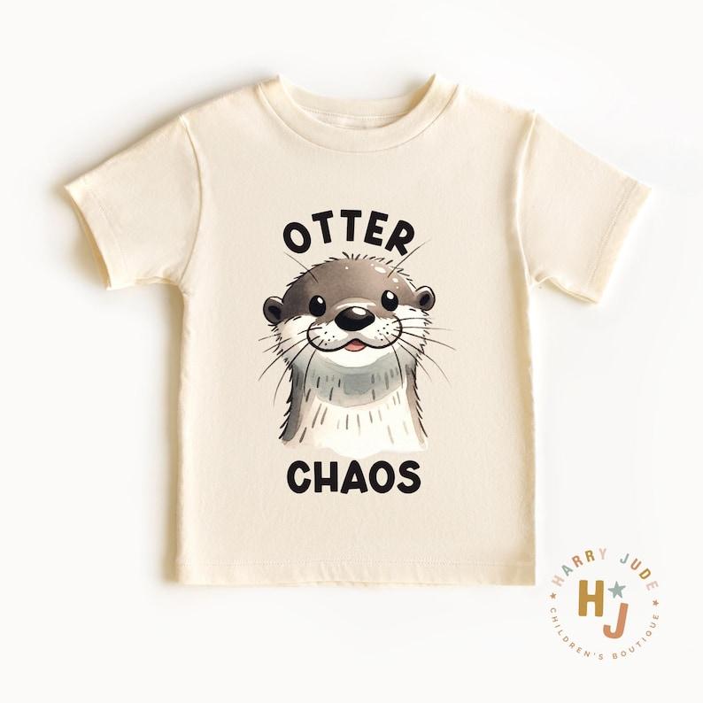 Otter Chaos Toddler Graphic T-Shirt: Funny Kids Tee