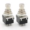 Set of 2 Switchcraft 3PDT Foot Switches, 3-Pole, 2-Contact, 9-Pin, Black, Push Switch