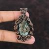 Seraphinite Pendant Copper Wire Wrapped Pendant Gemstone Jewelry Handmade Unique Pendant Copper Wire Jewelry Wedding Gift Birthstone Pendant