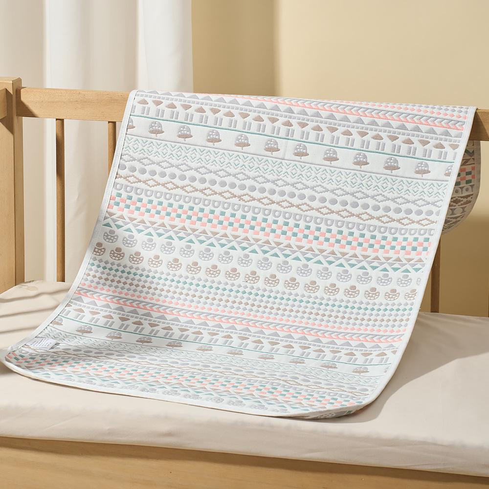 Newborn Soft Breathable Cotton Gauze Mat - Summer Sweat-Absorbing Bed Sheet for Babies & Kids