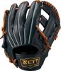 ZETT Молодежная бейсбольная софтбольная перчатка из мягкой кожи для левой руки коричневая S BJGB74360 (Перчатка) Универсальный черный/дубовый (1936)