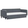 Vidaxl Sofa Rozsuwana Z Szufladami, Ciemnoszara, 90X200 Cm, Aksamit