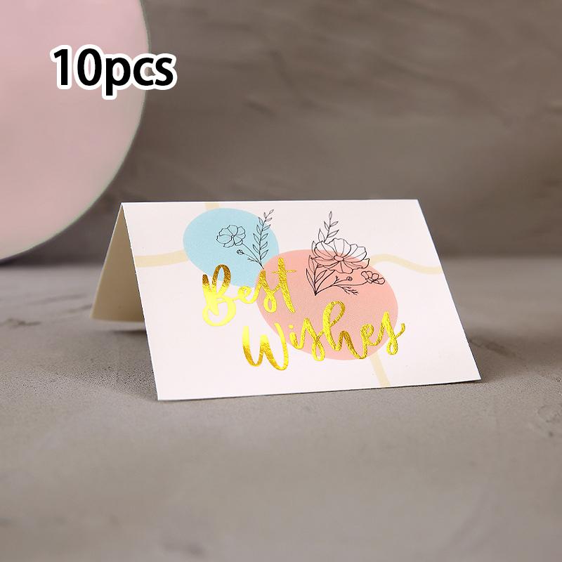 10 шт. Высококлассные пустые открытки с пожеланиями Открытка Маленькая бумажная открытка Позолоченная открытка