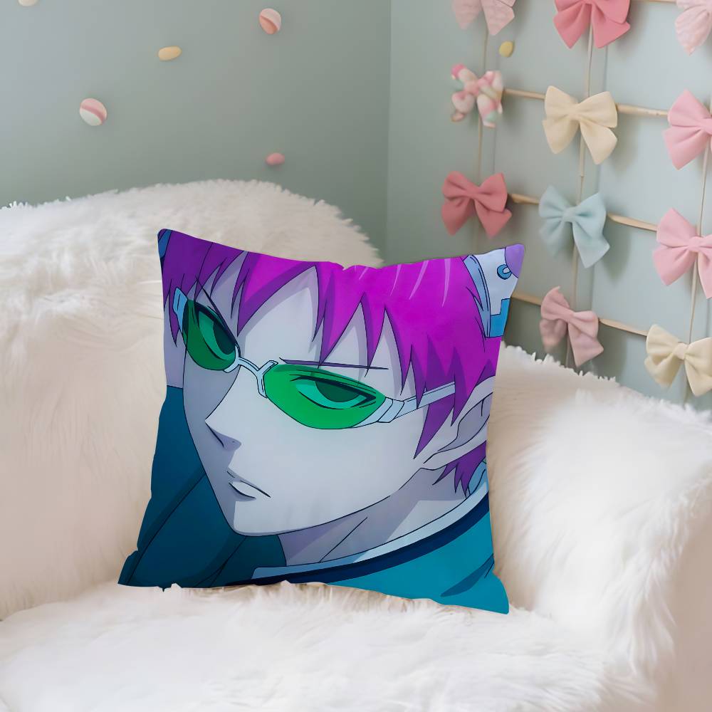 Милые чехлы на подушки с принтом Saiki K, чехол на подушку, подходит для дивана, спальни, автомобиля