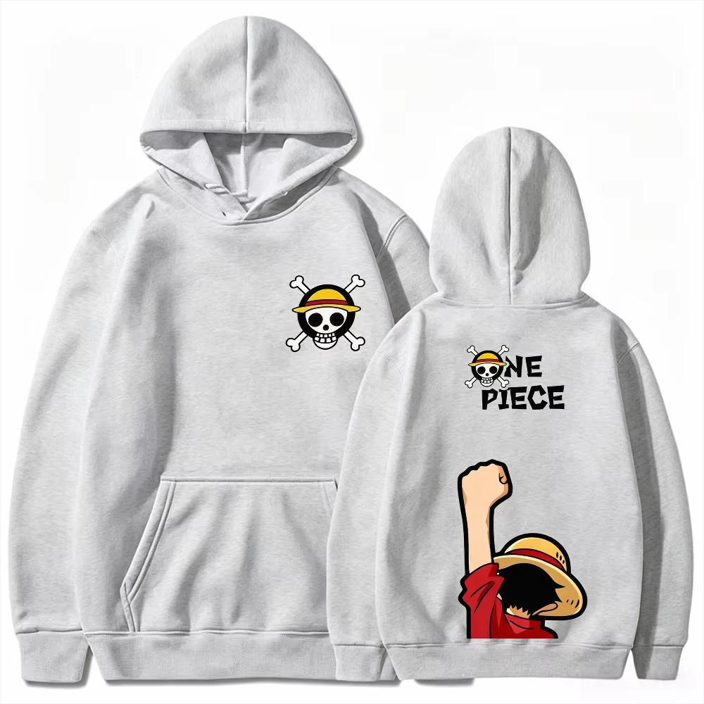 Мужская толстовка с принтом Луффи из One Piece, высококачественный флисовый пуловер, теплая повседневная одежда в уличном стиле, топ для осени и зимы