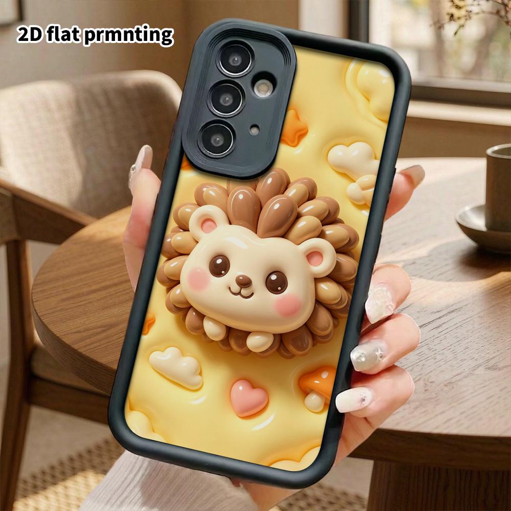 Phone Case: 2D flat, suitable for Samsung Galaxy A34 A35 M05 M06 S20 S22 S21 FE Plus 5G protective cases, cute soft little hedgehog, perfect Christmas