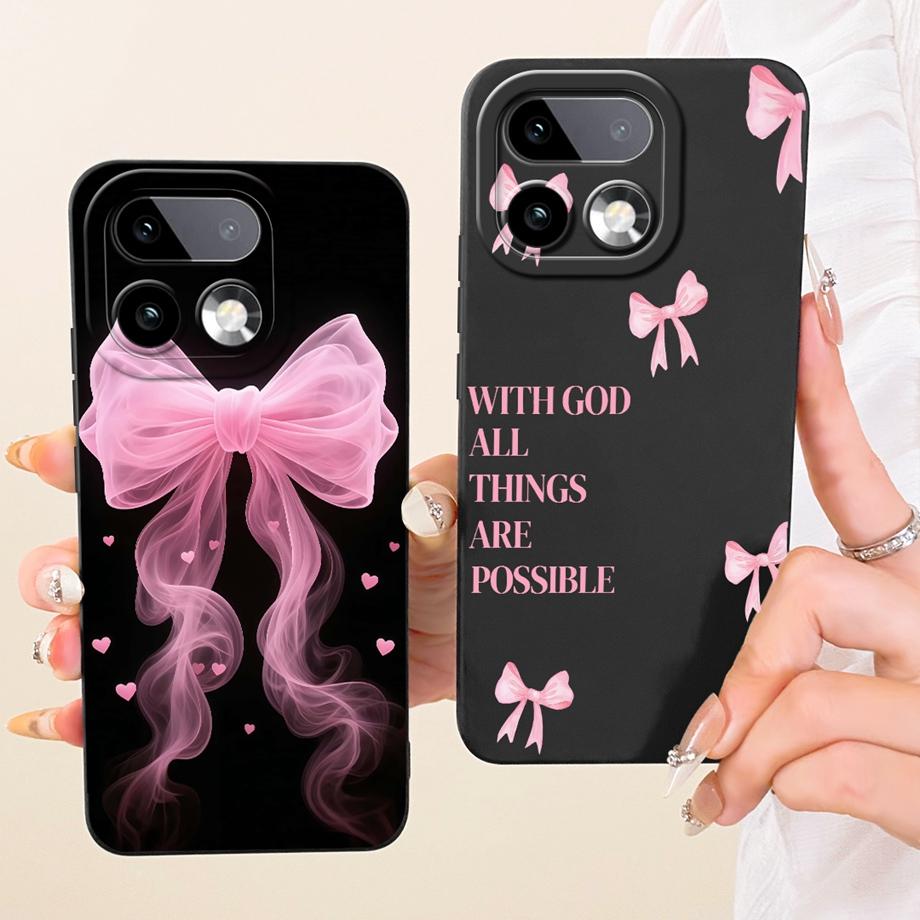 Мягкий силиконовый чехол из ТПУ для Realme 16 Pro Pro+ Чехол для телефона Винтажный Звездный Вишневый Бант Печать Ромашка Бампер Для Realme16 Ударопрочный