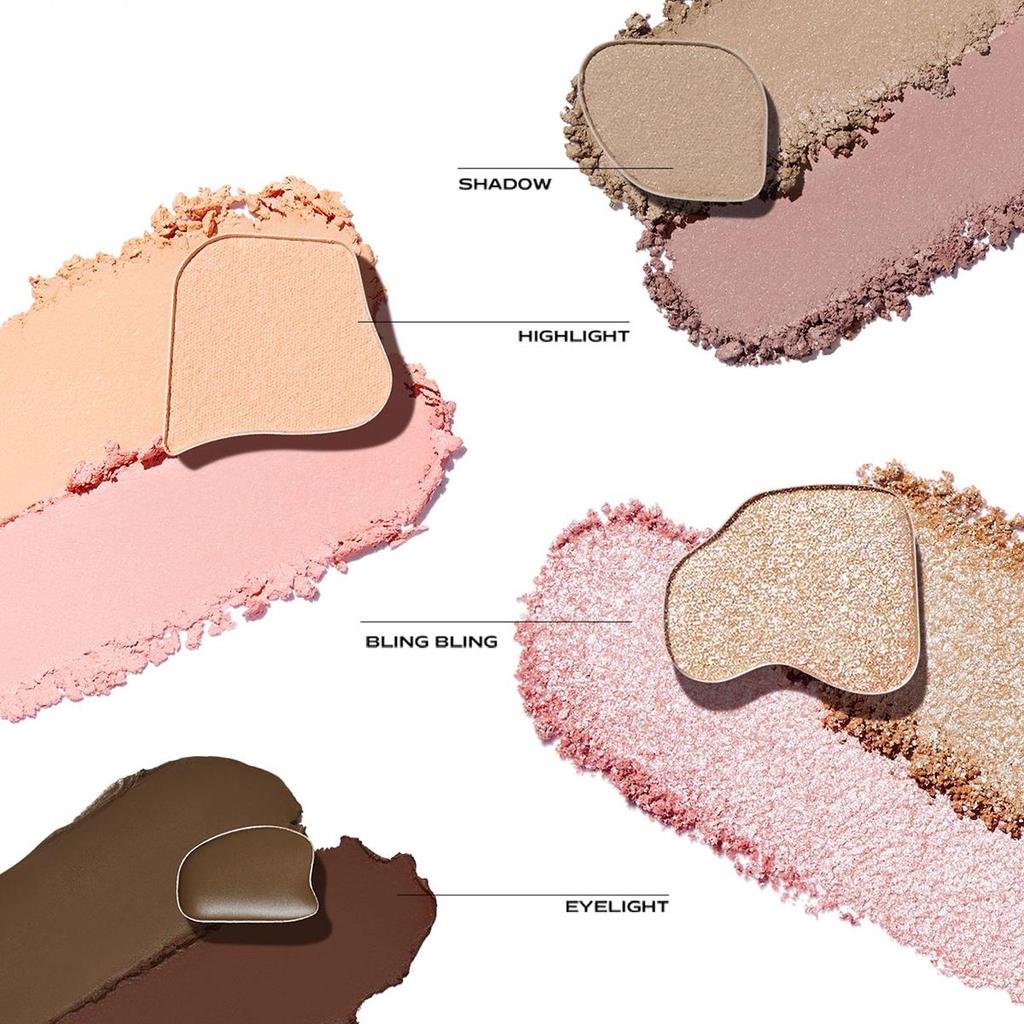 LITTLE ONDINE LumeCraft Eye Sculpt Quad 02 Whisper Blushpink 4.5г/0.16 унц