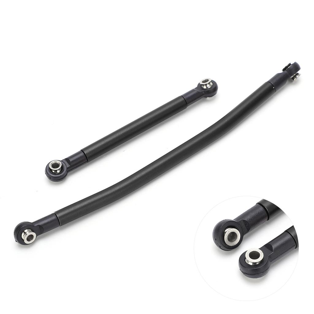 Aluminum Alloy Steering Link Linkage Tie Rod Kit for Axial Scx10 90046 90047 RC CarBlack