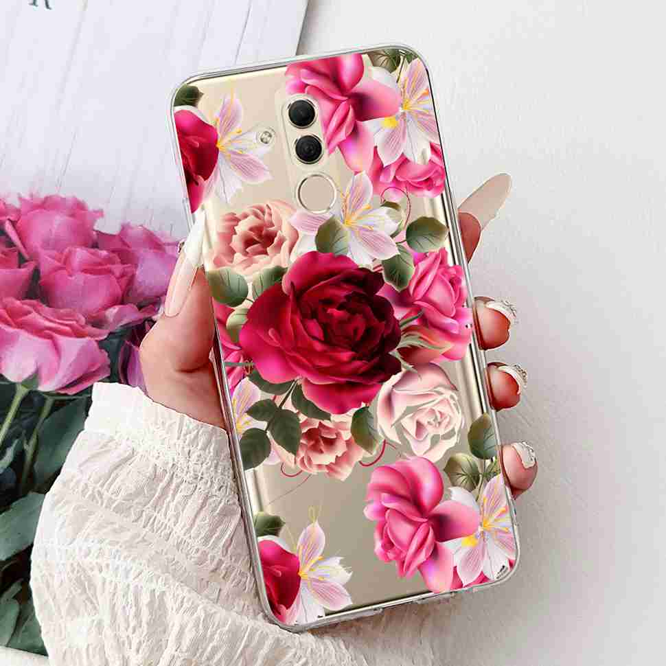 For Huawei Mate 20 Lite 6.3" Case SNE-AL00 Cute Cat Soft Silicone Cover For Huawei Mate 20Lite SNE-LX1 Colorful Butterfly Shell