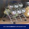 DULTON 6 Bottle Spice Rack Glass Polystyrene Chrome Plated Steel China BSP5801 CH01-K14 Body Lid Rack
