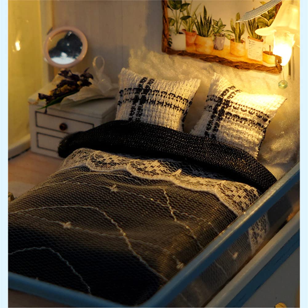 Кукольный домик Fashion Alley, набор для самостоятельной сборки, миниатюрная мебель, набор для творчества с пылезащитным чехлом TD42 "Weilan Seal"