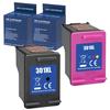 Ink Cartridge - HP - 301XL - Black and Color - 2 Pack - Compatible with Multiple Models