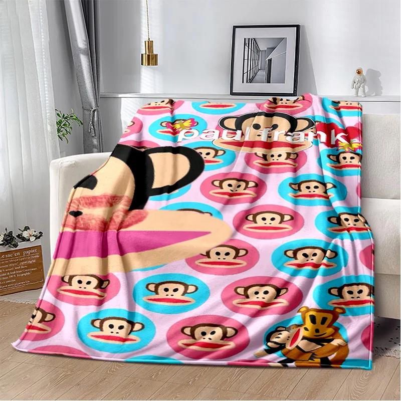 P-Paul Frank-k Фланелевое Портативное Одеяло для Детского Пикника в Гостиной Спальне Диване Кровати Идеальный Подарок на День Рождения