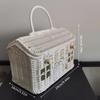 Halloween Storage Basket - Woven Rattan Style Organizer with Lid for Home & Shelf Decor. Durable & Creative!