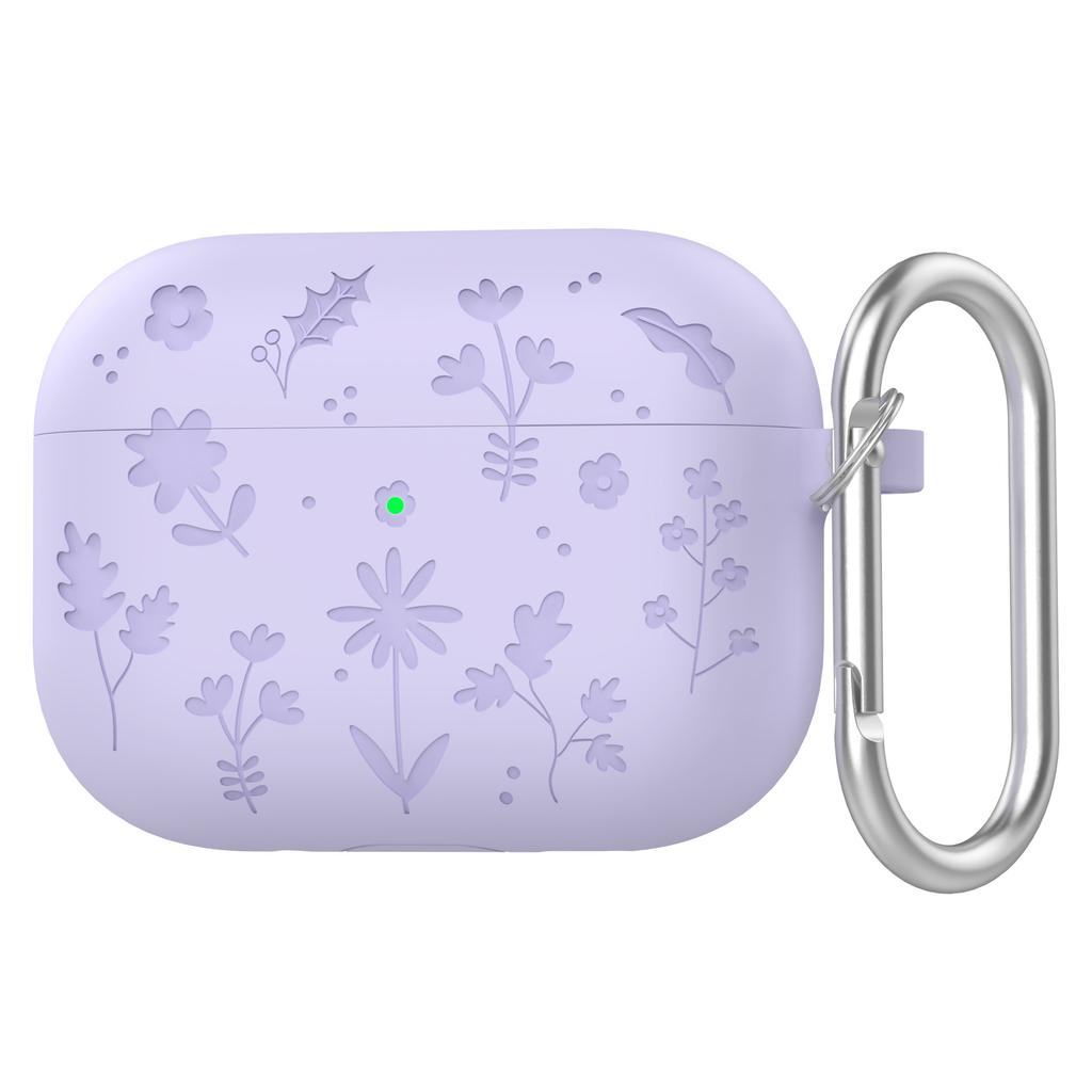 Милый чехол с гравировкой в виде цветка для AirPods Pro 3 Case 2025 с чистящим набором, противоударный силиконовый чехол для AirPods Pro 3-го поколения