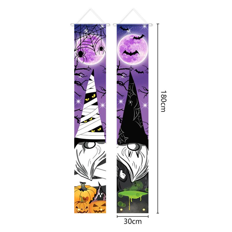 Halloween Lighted Porch Signs Banners Decorations Indoor Dia De Los Muertos Day of The Dead Outdoor Wall Door Couplet Decor