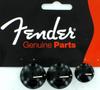 USA Genuine Parts Fender Skirted Jazz Bass Knobs Black 0991370000 Jazz Bass Control Knob Knob Black "Goods"