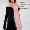180cm Y2K Girl Scarf Party Ladies Tassels Scarves Fashionable Plush Long Strip Scarf  Outdoor