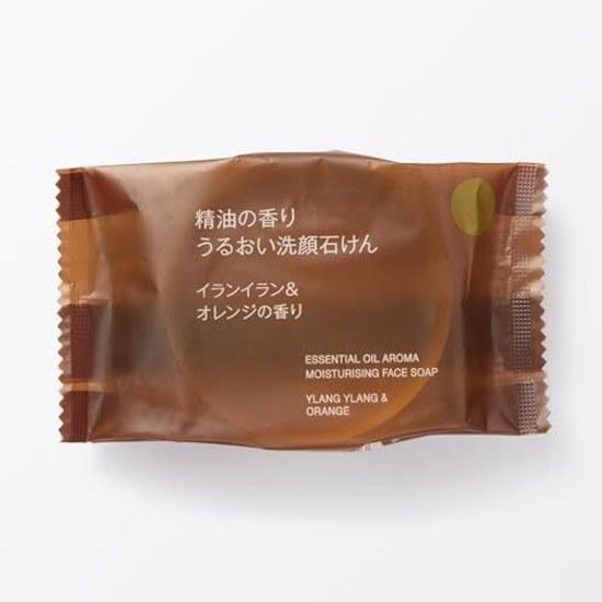 Muji Ароматическое мыло для лица с эфирными маслами, увлажняющее, аромат иланг-иланга и апельсина, 80 г