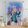 Элегантные шторы для комнаты для камеры Eromanga Sensei Blackout Curtain Home Interior Curtains 2 Pieces Partition Tulle for Bedroom